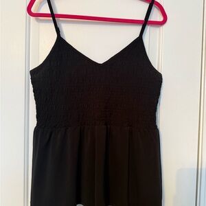 Maurices Black Smocked Tank Top